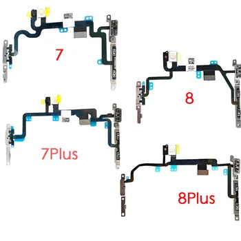 Güç ses düğmesi sessiz anahtarı flaş ışığı Flex kablo değiştirme İçin iPhone 5s 6 6 Artı 6s 6sPlus 7 7 Artı 8 8 Artı