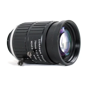 HD 10 Megapiksel 4 K Endüstriyel CCTV Lens C Dağı 75mm Lens Görüntü Format 1