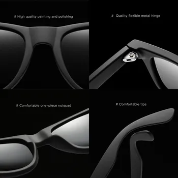 HDSUNFLY Polarize Güneş Gözlüğü Erkekler Kadınlar Siyah Çerçeve Gözlük Erkek Sürüş güneş gözlüğü UV400 Işınları Moda Marka Tasarımcısı 2020