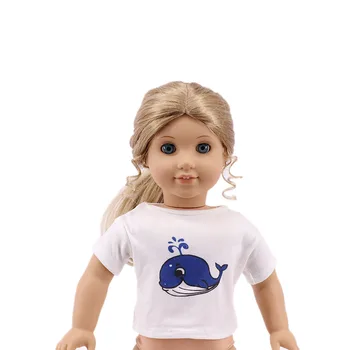 İkinci 43cm doğan bebek bebek eşyaları Giysi Aksesuarları için yarı fiyatına!Ücretsiz Kargo Gömlek Amerikan 18 İnç Kız Bebek