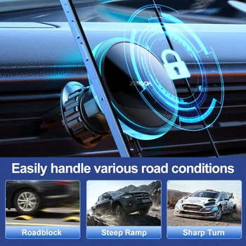 Joyroom Manyetik Araç Telefonu Tutucu Kablosuz Şarj iPhone 14 13 12 Pro Max Hızlı Şarj Araç Şarj Tutucu mavi ışık ile