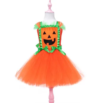 Kabak Elbiseler için Bebek Kız Tutu Kolsuz Elbise Fantezi Cadılar Bayramı Kostüm Çocuklar için Kız Kabak Elbise Karnaval Parti için