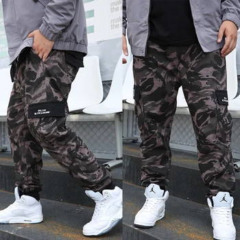 Kamuflaj erkek kargo pantolon 8XL Joggers Militar Erkek Pantolon Hip Hop Streetwear Elastik Bel Erkek Pamuklu Sweatpants 6XL 2021 Ne