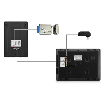 Kapı Telefonu Kameralar İçin 4 Tel Kablo Kablolu Görüntülü Kapı Telefonu İnterkom Giriş Sistemi