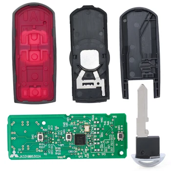 KEYECU OEM Uzaktan Kurulu Akıllı Uzaktan Anahtar 3 Düğme Fob FSK 315 MHz ID49 Çip için Mazda CX-3 CX - 5 Hız 3 FCC: SKE13D01