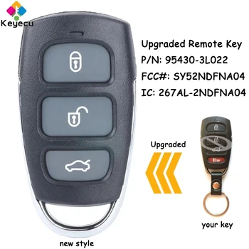KEYECU Yükseltilmiş Uzaktan Kumanda Araba Anahtarı İle 3 + 1 4 Düğmeler Hyundai Azera 2006-2011 için Veracruz 2007-2012 Fob P / N: 95430-3L022