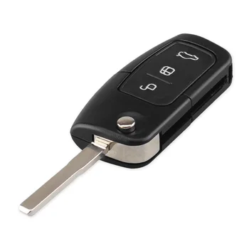 KEYYOU 3 Düğme 433 MHz Çevirme Katlanır Uzaktan Kumanda Araba Anahtarı Ford Focus Mondeo Fiesta Galaxy Anahtar 4D63/4D60 Çip HU101 Bıçak
