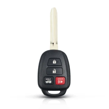 KEYYOU 4 Düğmeler Uzaktan Araba Anahtarı Kabuk Durumda Fob Toyota CAMRY 2012 2013 Corolla TOY43 Bıçak