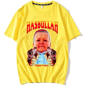 Klasik Hasbulla Mücadele Meme T-shirt Fan Hediye Mini Khabib Blogger Tshirt Erkekler Kadınlar Premium Büyük Boy Grafik Unisex Tee Gömlek