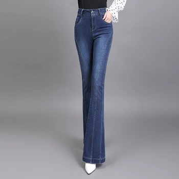 Koyu Mavi Y2k Kot Pantolon Kadınlar için Yüksek Bel Retro Sonbahar Ve Kış Yk2 Gotik Giyim Harajuku Moda Kovboy Kadın kadın