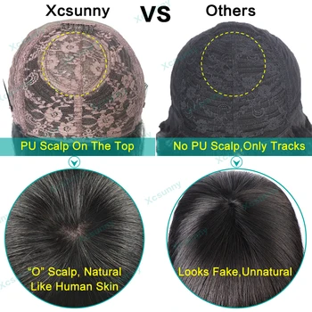 Kıvırcık Patlama peruk insan saçı Kinky Kıvırcık kahküllü peruk Tutkalsız Tam Makine Yapımı Derisi Üst Peruk Remy Brezilyalı Xcsunny