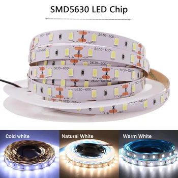 LED şerit 12V 24V esnek LED lamba bant SMD 5054 2835 Led ışık şerit su geçirmez 5M 5050 4040 şerit diyot ev dekor ışık