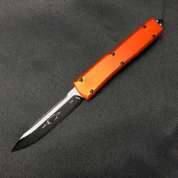 MANCROZ Taktik bıçak OTF MT bıçak D2 bıçak kırmızı mavi turuncu 6061-T6 kolu açık kamp EDC aracı yemek mutfak bıçağı