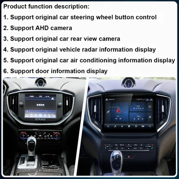 Maserati Ghibli için-2016 Android 11.0 Octa Çekirdek 6 + 128G 10.26 inç Araba Multimedya Oynatıcı Stereo Alıcı Radyo Araba radyo