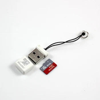 Mini USB 2.0 Yüksek Hızlı Bellek kart okuyucu Adaptörü Mikro SD/TF kart okuyucu Kordon ile Tak ve Çalıştır