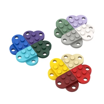 MOC 3176 Tuğla Kalp Kolye / anahtarlık oyuncaklar 2x2 Kalp şeklinde Çok Renkli Uyumlu Markalar eğitici oyuncak Hediye çocuklar için