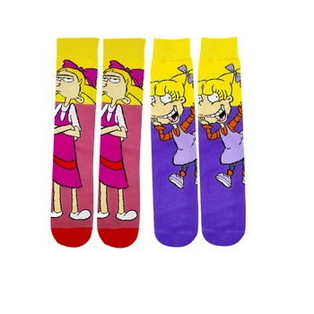 Moda Anime Çorap Komik Karikatür erkek çorabı Komik Erkekler Penye Pamuk Unisex Kaykay Çılgın Yenilik Mutlu Sokken Tasarımcı Çorap