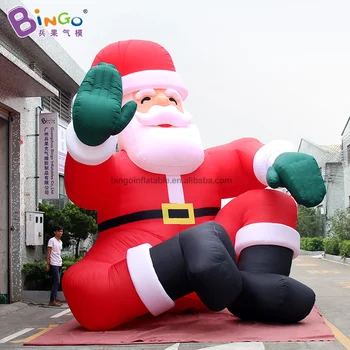 Noel Partisi Ev Yard Sanat Dekorasyon için Özelleştirilmiş 16ft 5M Şişme Noel Santa