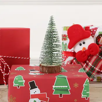 Noel Çam İğnesi Noel Ağacı Masaüstü Dekorasyon Ağacı Sahne Süsler Küçük Mini Ev Simülasyon Noel Ağacı
