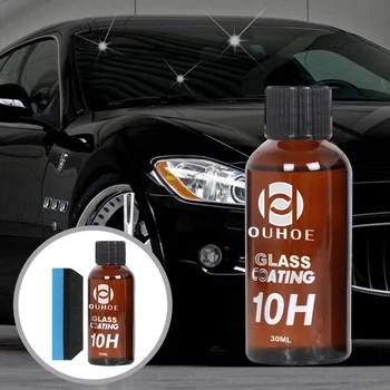 Ouhoe 10 H Araba Sıvı Seramik Kat Süper Hidrofobik Cam Kaplama Set Polysiloxane Ve Nano Malzemeleri Araba lehçe