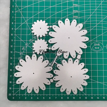 Petal Papatya çiçek Metal Kesme Ölür için Yeni Scrapbooking DIY Albümü Kabartma Klasör Kağıt Kartı Üreticisi Şablon Şablonlar