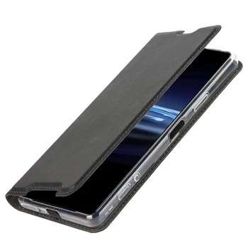 Premium Deri Kılıf Sony Xperia Pro - İ / Sony Pro-i Retro Flip Case Manyetik Adsorpsiyon Kapak Fundas Coque + 1 Kordon