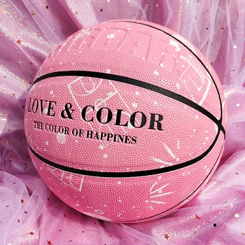PU Deri Tiffany Renk Basketbol Topu Boyutu 7 Kulübü Sokak Basketbol kaymaz Basketbol Topları Çocuklar İçin Büyük Hediye