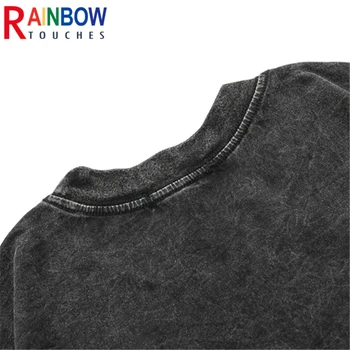 Rainbowtouches 2022 Marka erkek tişört Yüksek Sokak Baykuş Desen Gelgit Akımı Erkek Vintage Moda Gömlek Yaratıcı erkek gömleği