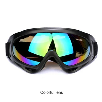 Rüzgar geçirmez Büyük Çerçeve Gözlük Açık Bisiklet Bisiklet PC Lens Gözlük Snowboard koruyucu gözlük Anti-scratch Ekipmanları