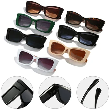SO & EI Vintage Kedi Gözü Çift renkli güneş gözlükleri Kadın Moda Marka Tasarımcısı Degrade Trend güneş gözlüğü Erkekler Shades UV400