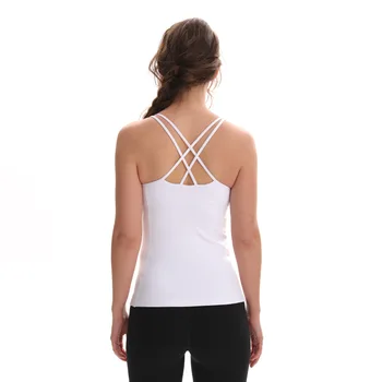Spor Yoga Tankı Sutyen kadın Yaz Hızlı Kuru Kalın Malzeme Kolsuz Gömlek spor kolsuz tişört Tops