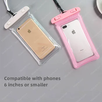 Su geçirmez Telefon Kılıfı Evrensel Yüzme Su Geçirmez Hava Yastığı iPhone 13 12 Xiaomi Huawei Samsung Sualtı Kuru Çanta Kılıf Kapak