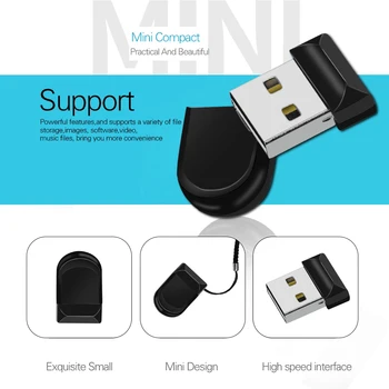 Süper Mini USB flash sürücü 64 GB 32 GB 16 GB 8 GB 4 GB Su Geçirmez Kalem Sürücü yüksek hızlı Thumbdrive Pendrive USB 2.0 Bellek Sopa