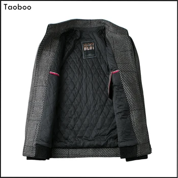 Taoboo Yeni Rahat Beyzbol Yaka erkek ceket 2022 Kış Çizgili Moda Yüksek Kaliteli erkek ceket Katı Klasik erkek giyim