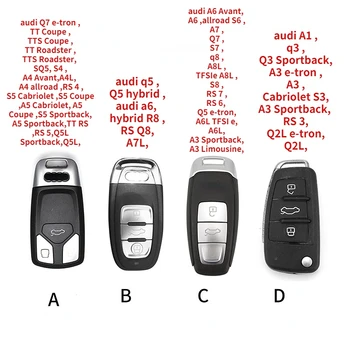 Tpu Araba Anahtarı Durum Kapak için Audi Q7 Quattro A8 Quattro A1 A3 8P A4 A5 A6 A7 S3 S4 S5 S7 S8 R8 Q2 Q3 Q5 Q8 TT RS3 RS6 TTRS Etron