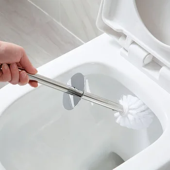 Tuvalet Fırçası Seti Çok Fonksiyonlu Paslanmaz Çelik Uzun Saplı Scrubber Tuvalet Fırçası Tutucu Banyo Temizleme Aracı Aksesuarları