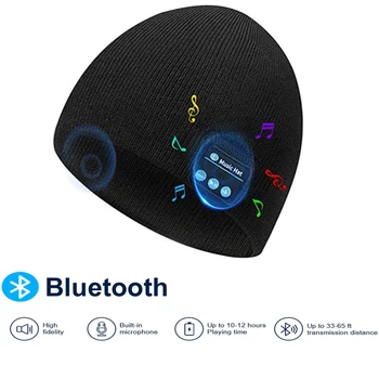 Unisex bere şapka Bluetooth Kablosuz Yükseltilmiş Yüksek Sesle Stereo hoparlör Benzersiz Harika Sevimli Sonbahar Kış Noel Teknoloji Hediyeler