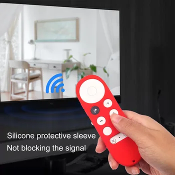Uzaktan Kumanda Koruyucu Kapak İle Chromecast İçin Google TV 2020 Ses Uzaktan Anti-kayıp silikon kılıf Chromecast için