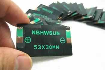 Yeni Toptan 10 adet / grup DIY Oyuncak 5V 30mA 53X30mm Mikro Mini Küçük Güç Güneş Hücreleri Paneli Toptan DIY Güneş Paneli