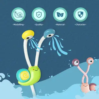 Yeni Yürümeye Başlayan Çocuklar için banyo Oyuncakları Su Oyunu Salyangoz Püskürtme Musluk Duş Elektrikli Su Püskürtme Oyuncak Bebek Bathtime Banyo Çocuk Oyuncakları