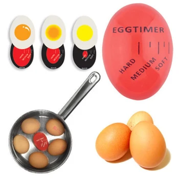 Yumurta Mükemmel Renk Değiştirme Zamanlayıcı Yummy Yumuşak Sert Haşlanmış Yumurta Pişirme Mutfak Çevre Dostu Reçine Yumurta Zamanlayıcı Kırmızı Yumurta zamanlayıcı araçları