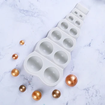 Yuvarlak Mücevher Kalıpları Fondan Kek Dekorasyon Araçları Silikon Kalıplar Sugarcraft Çikolata Pişirme Araçları Kek Gumpaste Formu