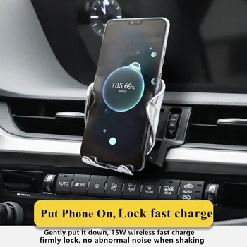 Özel Lexus ES 2018-2021 için Araç Telefonu Tutucu 15W Qı Kablosuz Araç Şarj için iPhone Xiaomi Samsung Huawei Evrensel
