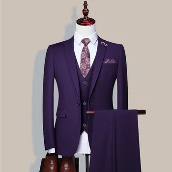 Özel Yapılmış Damat düğün elbisesi Blazer Takım Elbise Pantolon İş High-end Klasik Elbise Pantolon SA04-10999